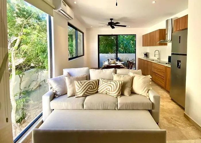 Apartamento Nuevo Estilo Ecologico Para 6 Personas Aldea Zama Tulum